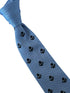 light baby blue knitted tie with nautical anchor embroidered design
